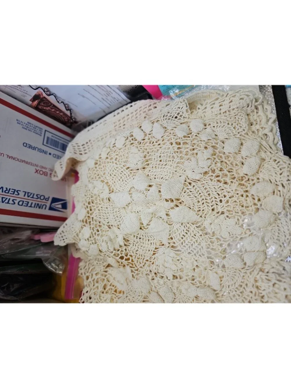 Doilies Lot Of  8 Openwork Off White Table Cover Crochet